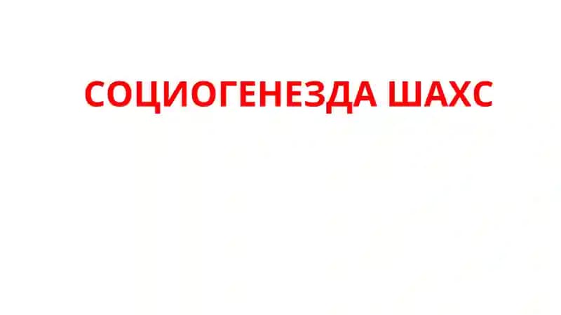 Социогенезда шахс