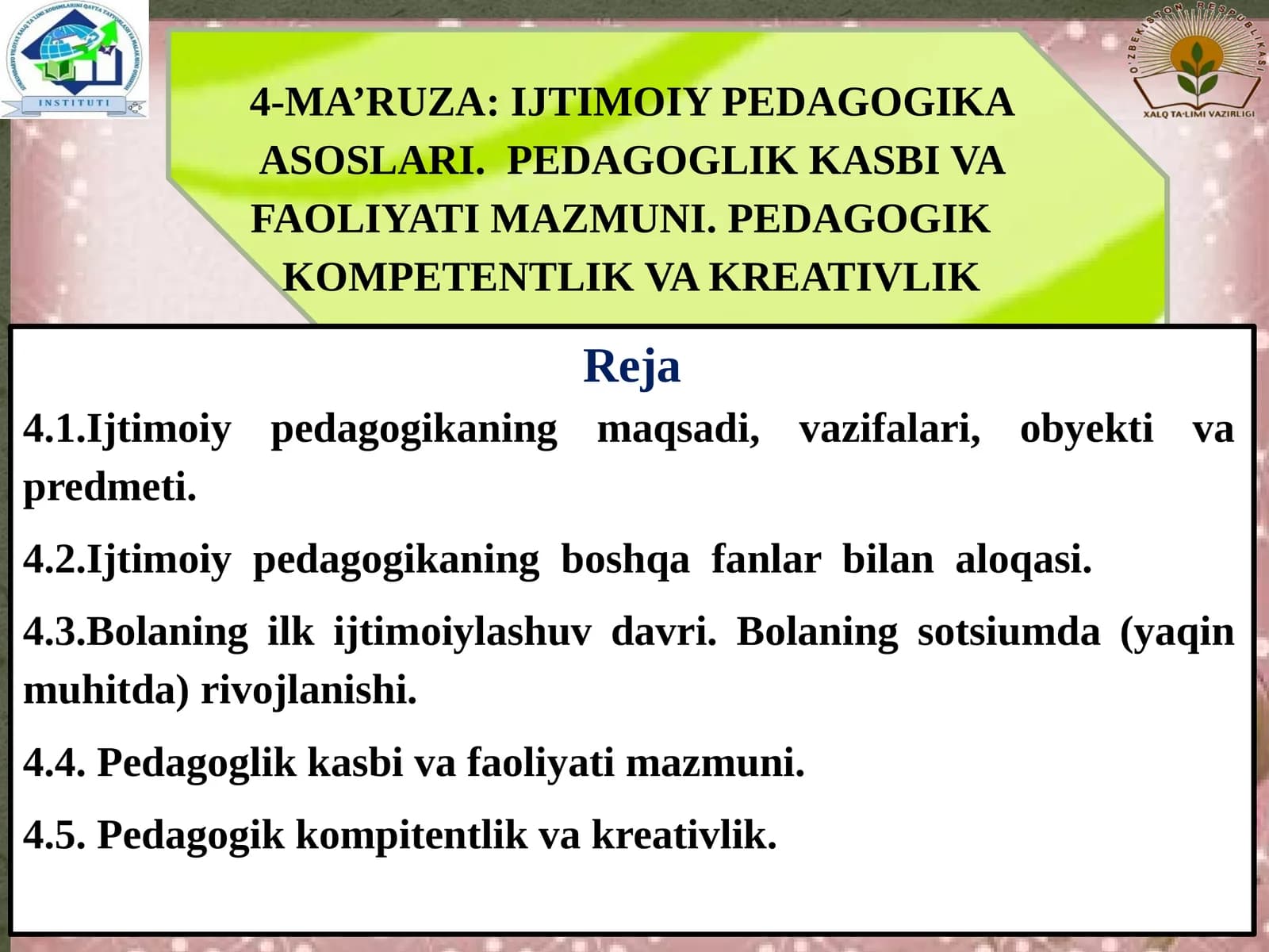 Ijtimoiy pedagogika asoslari