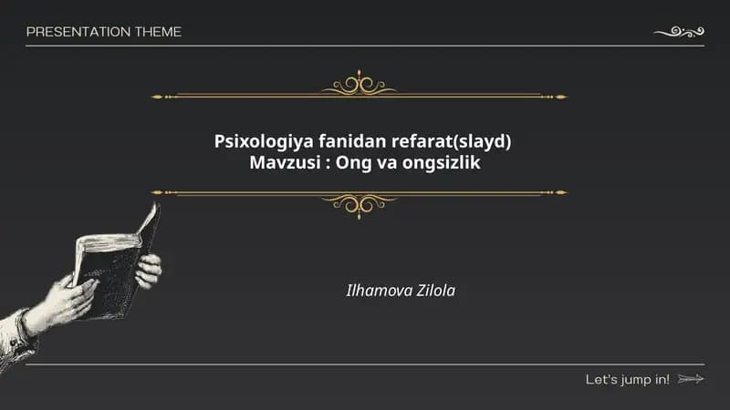 Psixologiya fanidan refarat(slayd)