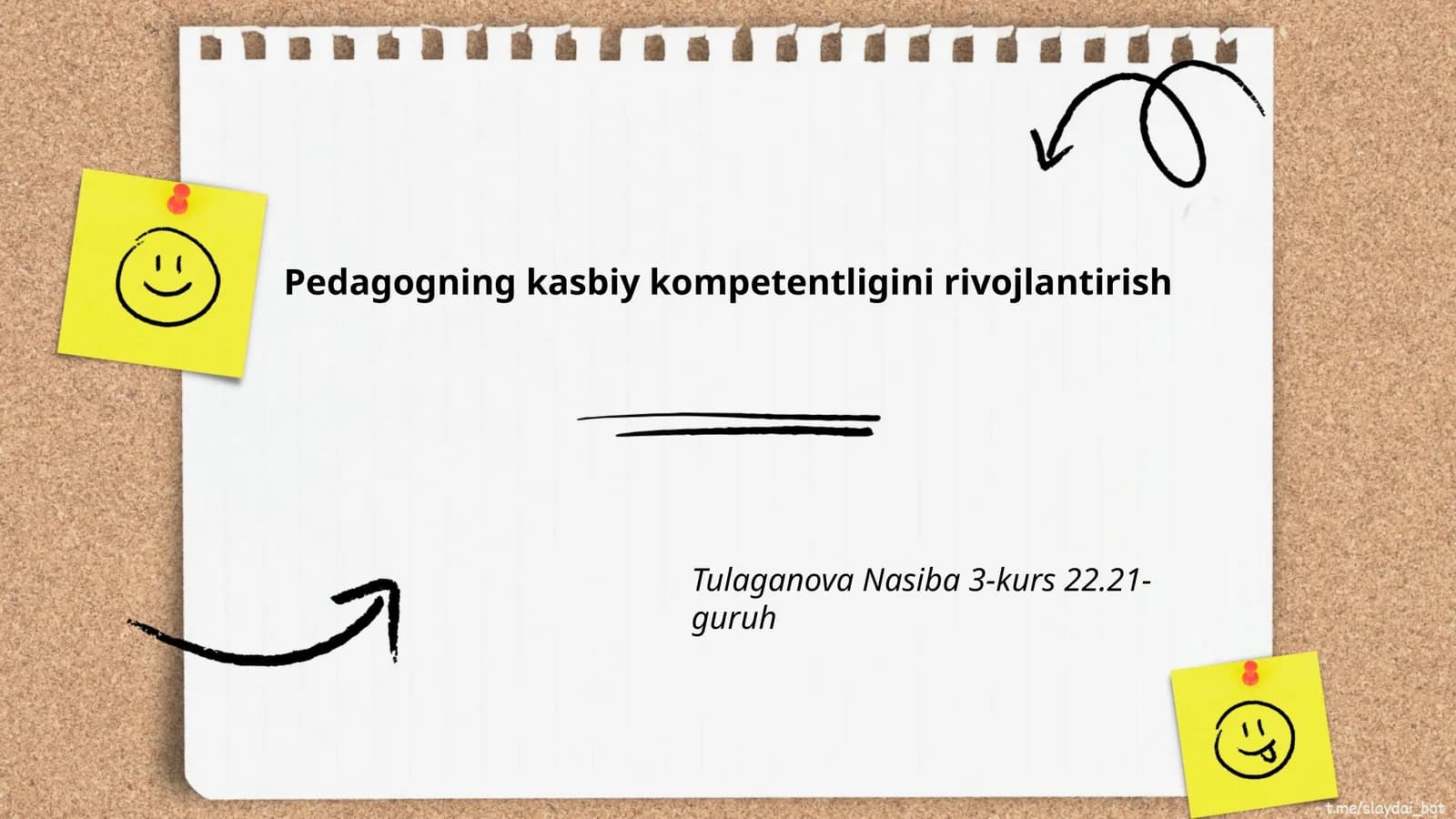 Pedagogning kasbiy kompetentligini rivojlantirish