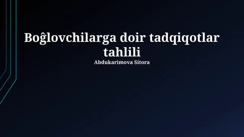 Lug'aviy tahlil va semantik xususiyatlar