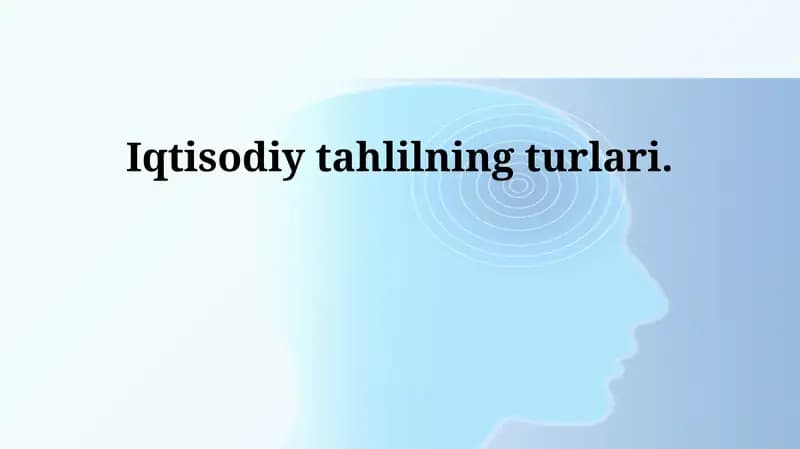 Iqtisodiy tahlil