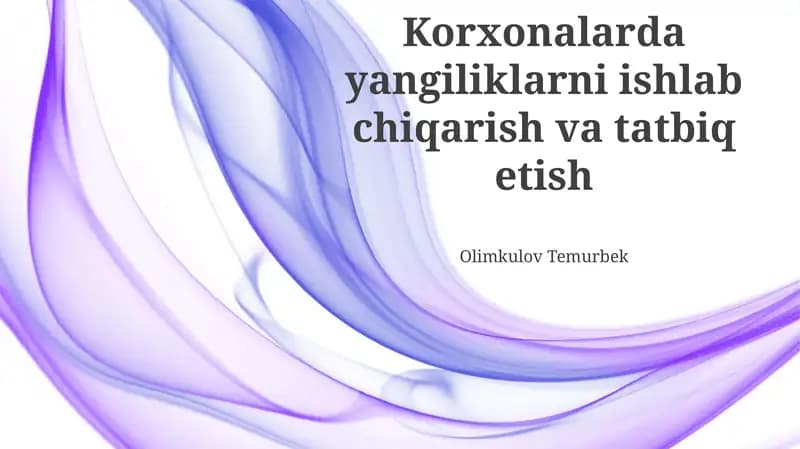 Innovatsiyalarni tahlil qilish