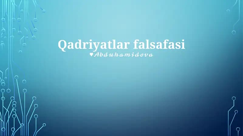 Qadriyatlar falsafasi
