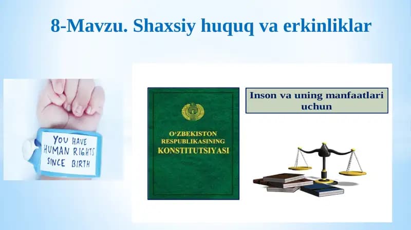 Shaxsiy huquq va erkinliklar