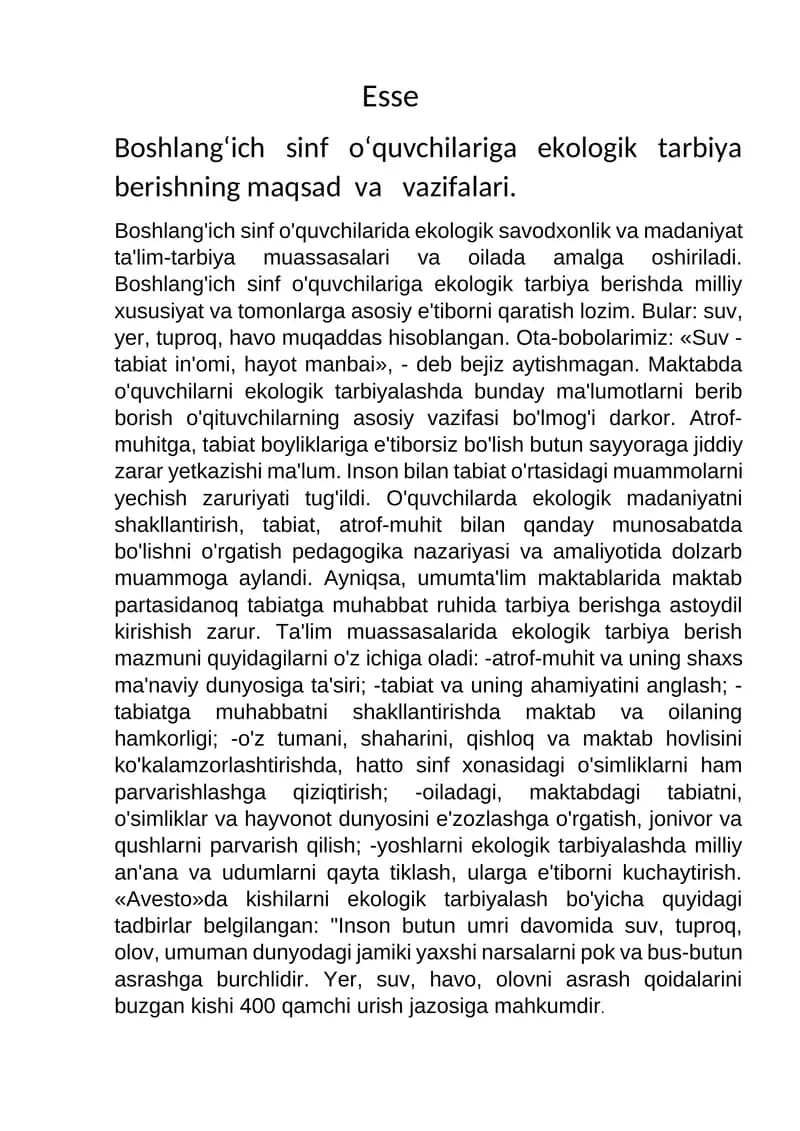 Ekologik tarbiya