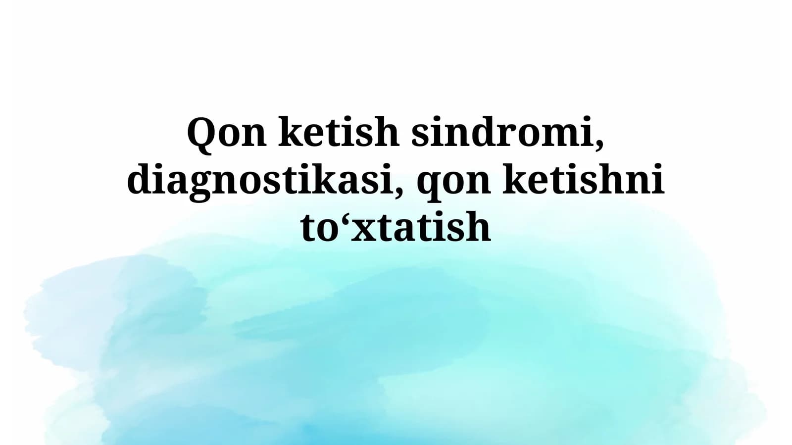 Gemorragik sindrom: ta'rif va tasnif