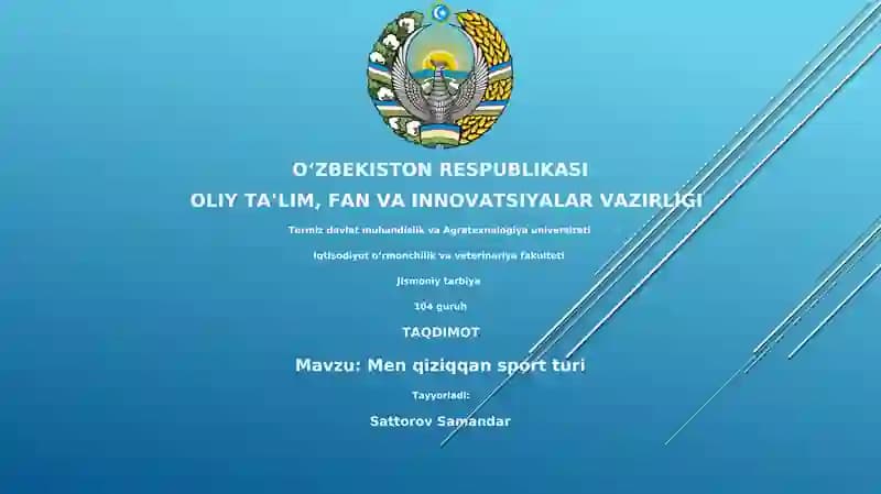 Men qiziqqan sport turi