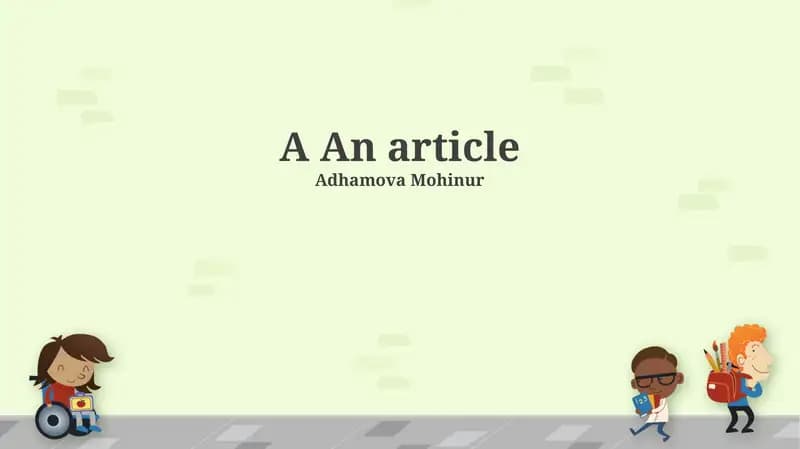 A An article
