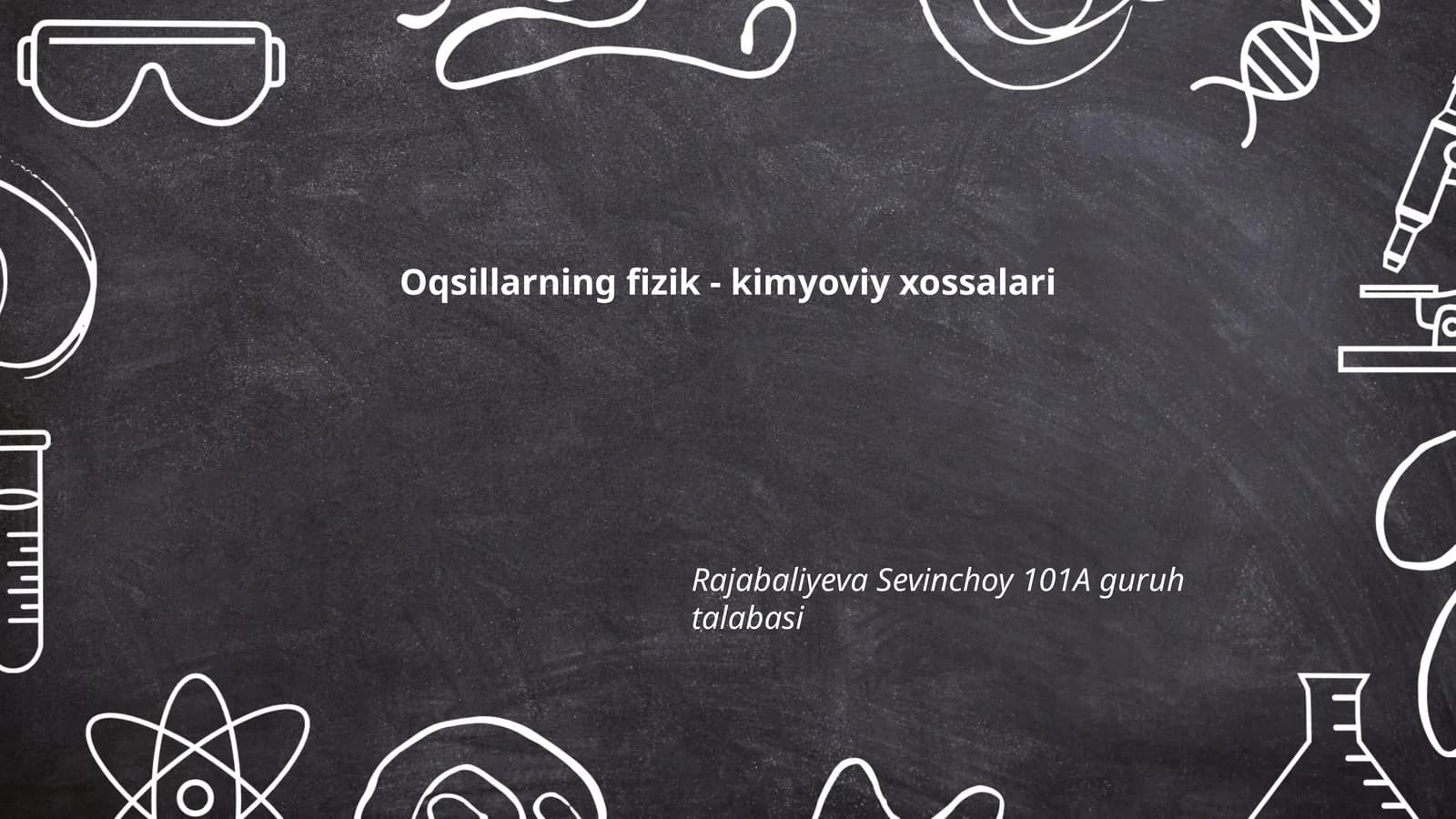 Oqsillarning Fizik - Kimyoviy Xossalari