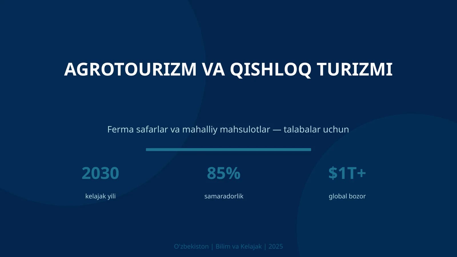 AGROTOURIZM VA QISHLOQ TURIZMI