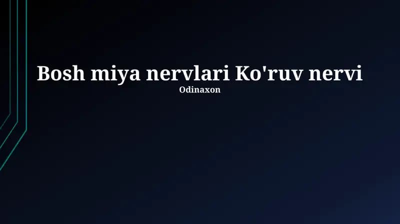 Ko'rish Nervi
