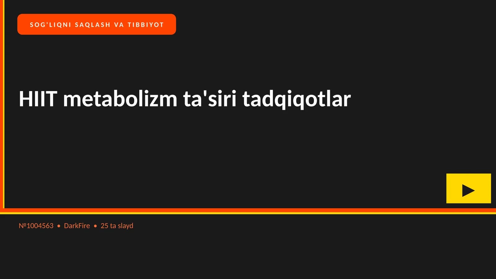 HIIT metabolizm ta'siri tadqiqotlar