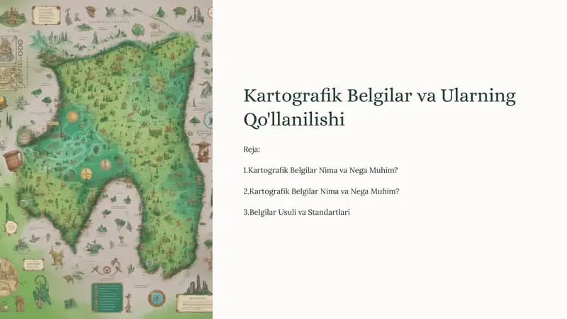 Kartografik Belgilar va Ularning Qo'llanilishi