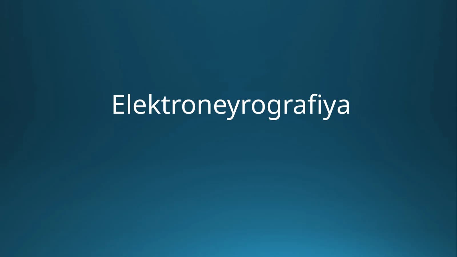 Elektroneyrografiya