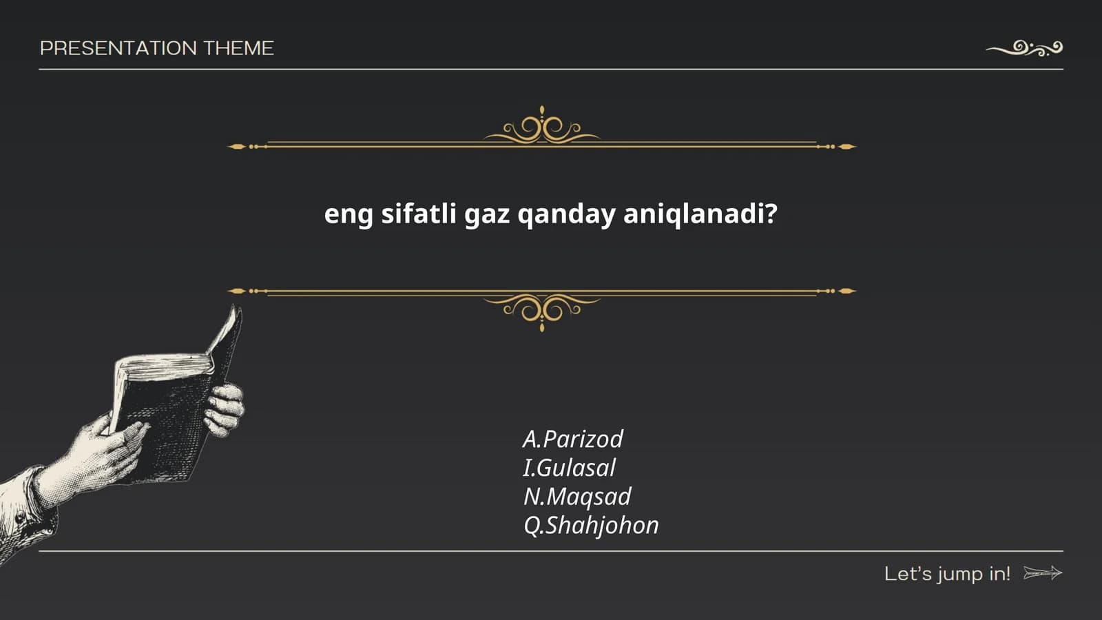 Gaz sifatining umumiy mezonlari