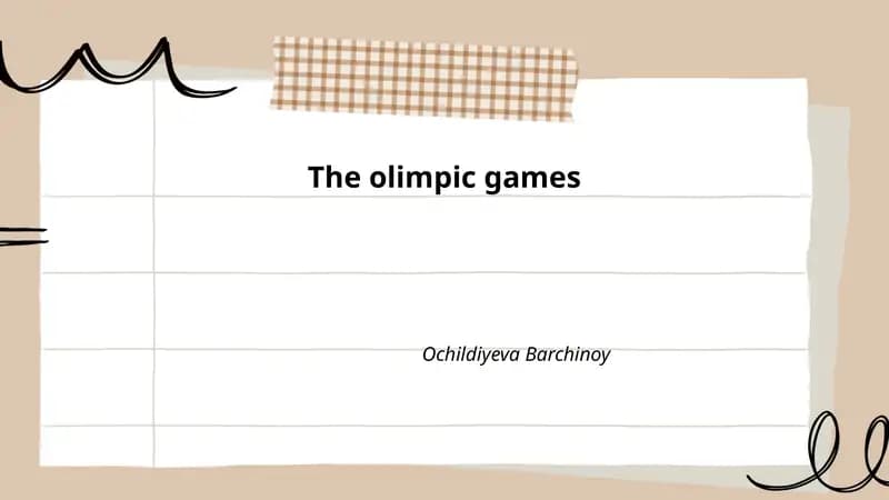 The Olympic Games