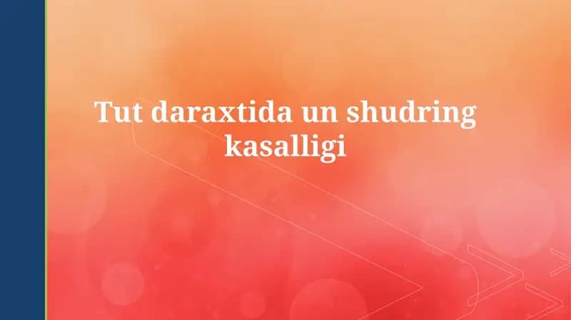 Tut daraxtida unshudring kasalligi