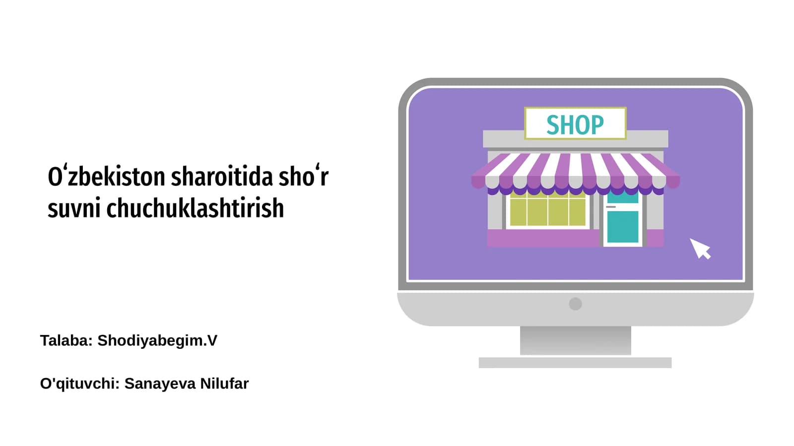 Oʻzbekiston sharoitida shoʻr suvni chuchuklashtirish