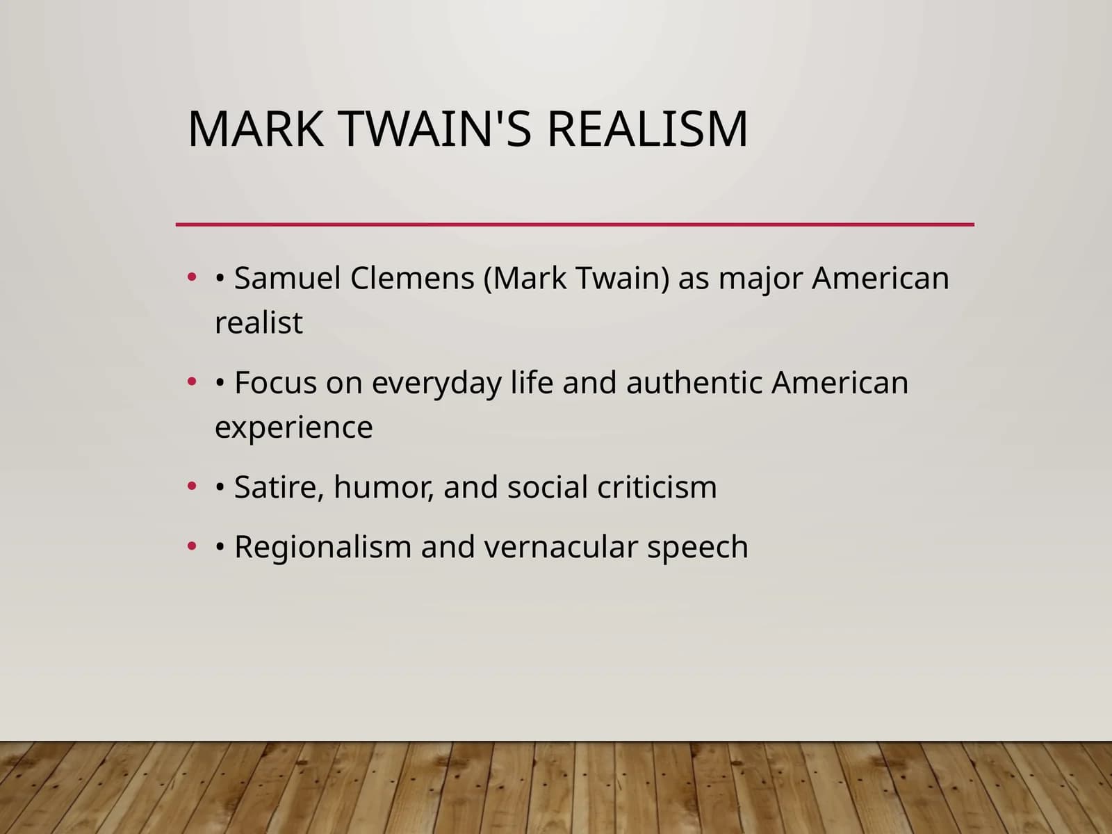 Mark Twain's Realism