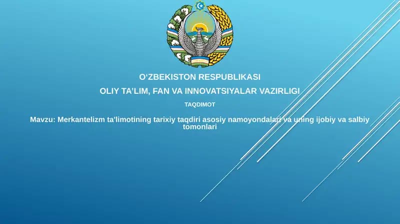 Merkantelizm ta'limotining tarixiy taqdiri
