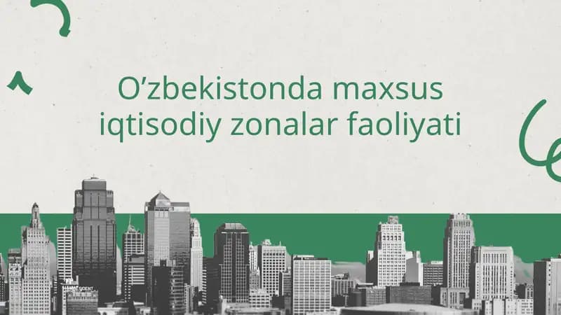 Maxsus iqtisodiy zonalar faoliyati