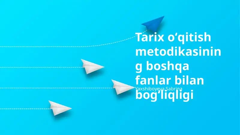 Tarix o'qitish metodikasi
