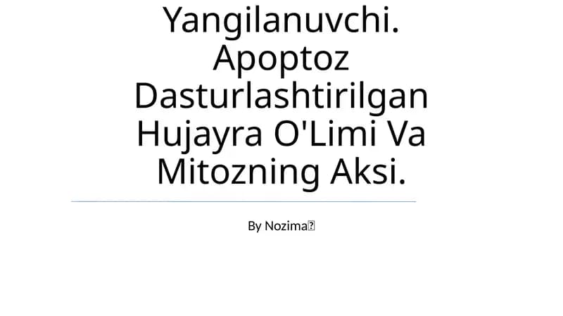Hujayra Populyatsiyalarining Turlari