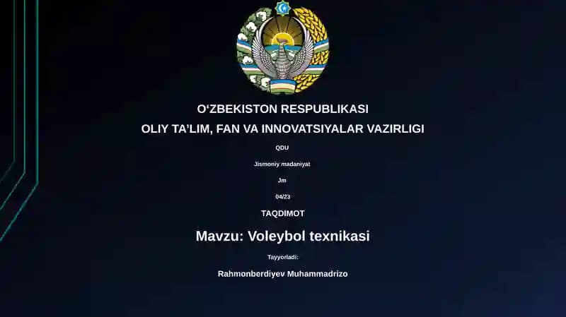 Voleybol texnikasi