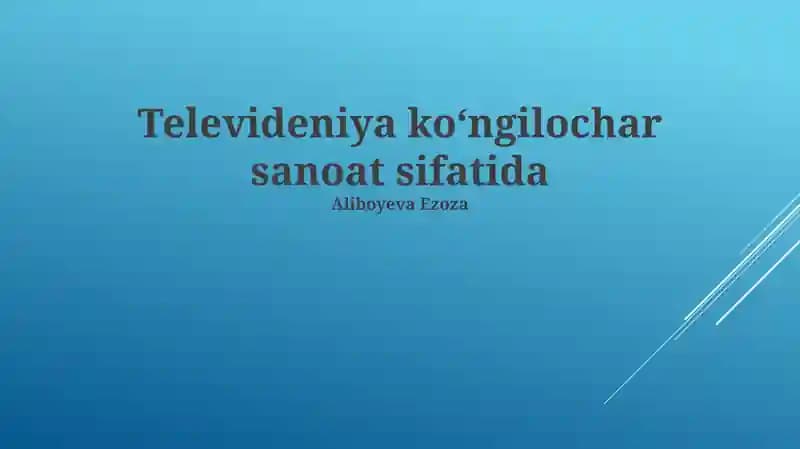 Televideniya sanoati sifatida