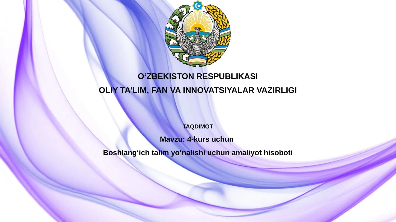Amaliyot maqsadi