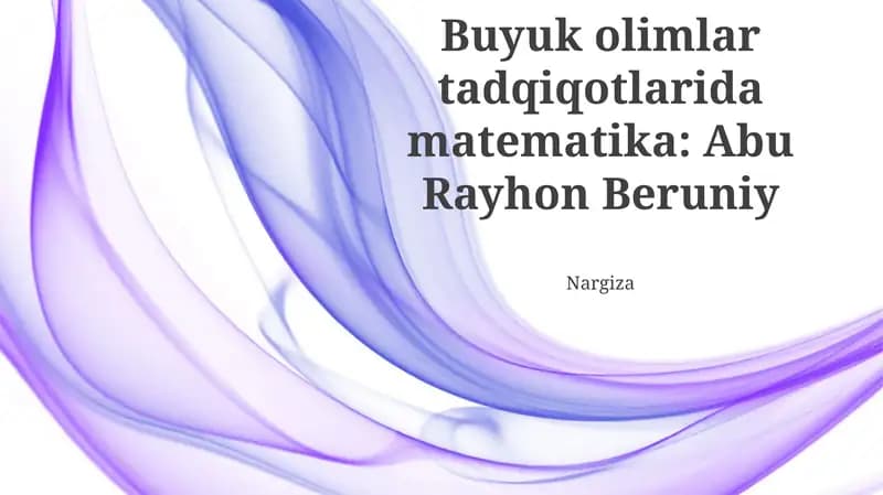 Abu Rayhon Beruniy