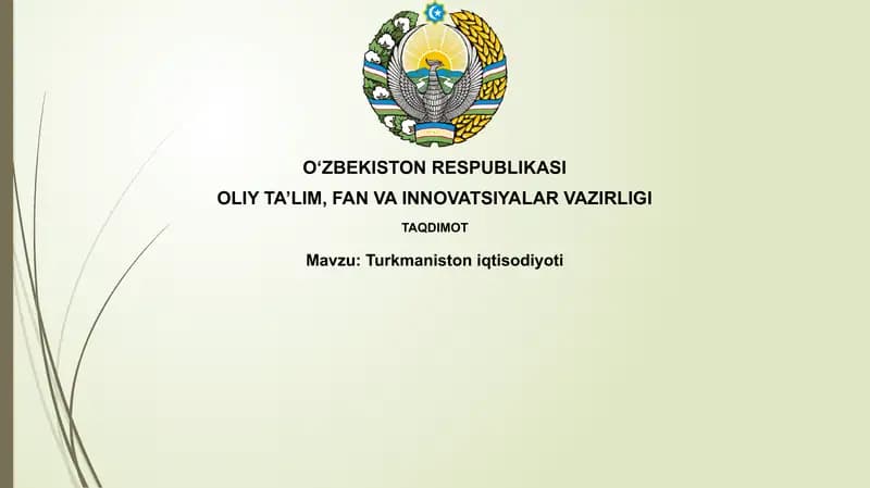 Turkmaniston iqtisodiyoti