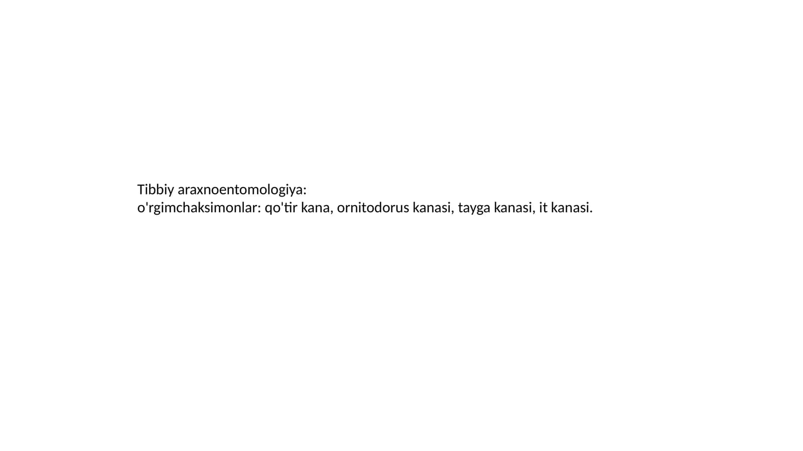 Tibbiy araxnoentomologiya