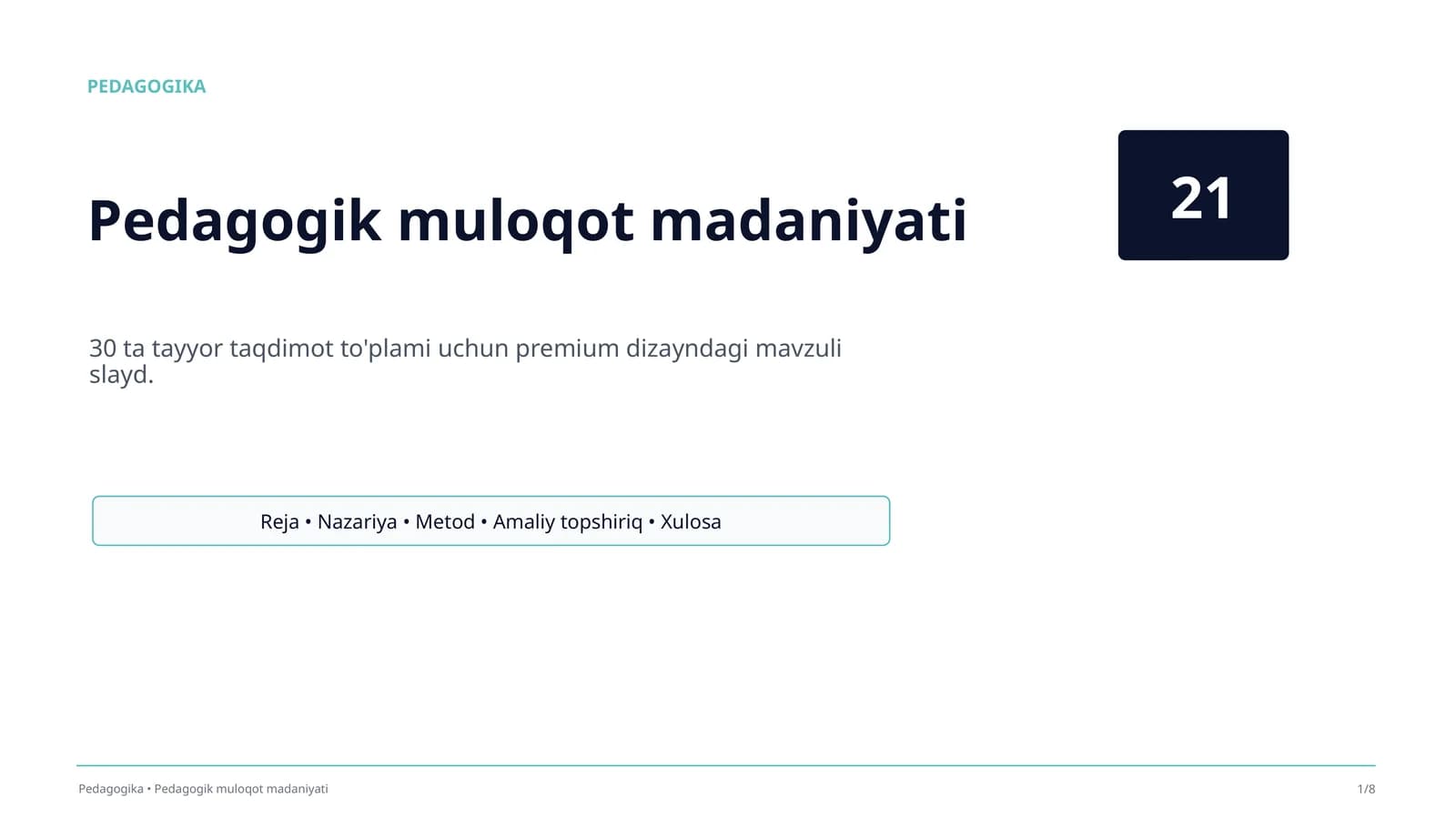 Pedagogik muloqot madaniyati