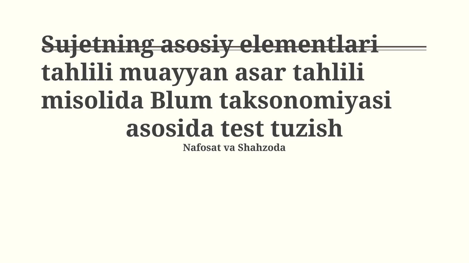 Blum taksonomiyasi