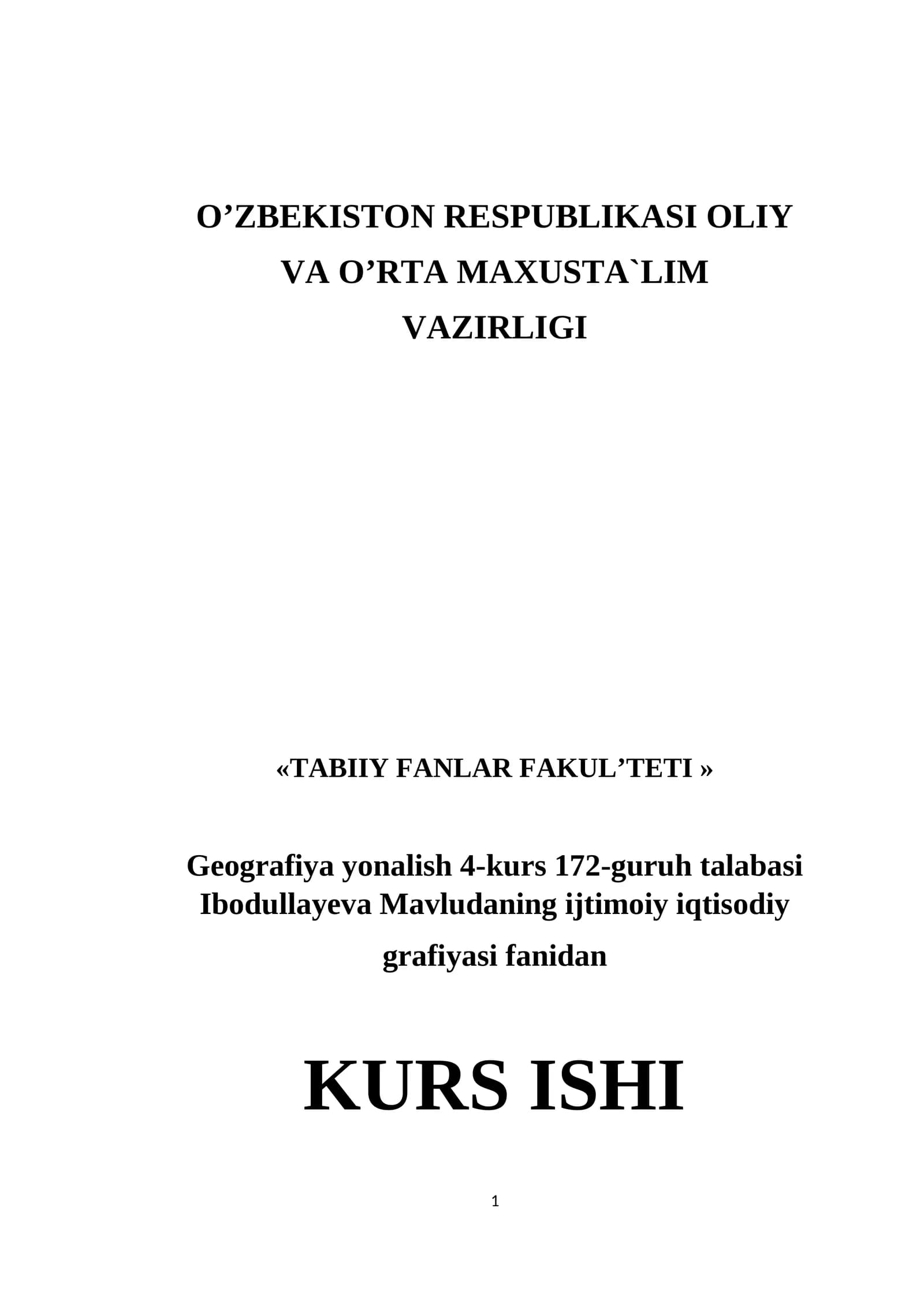 O`zbekiston temir yo`l transporti geografiyasining rivojlanishi va shakllanishi