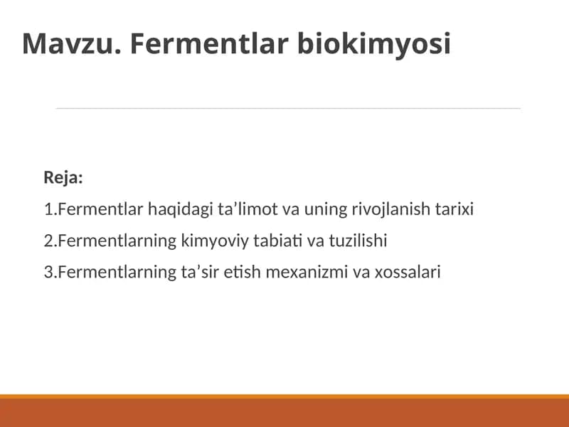 Fermentlar biokimyosi