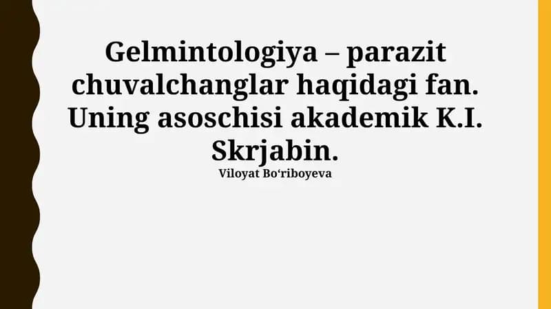 Gelmintologiya