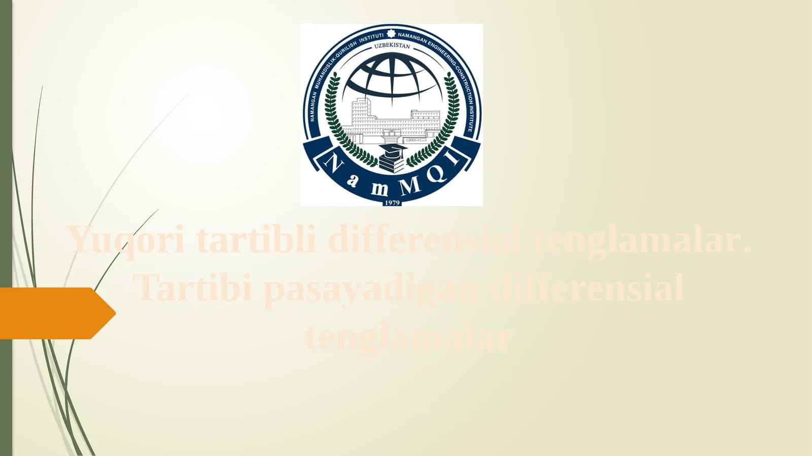 Yuqori tartibli differensial tenglamalar