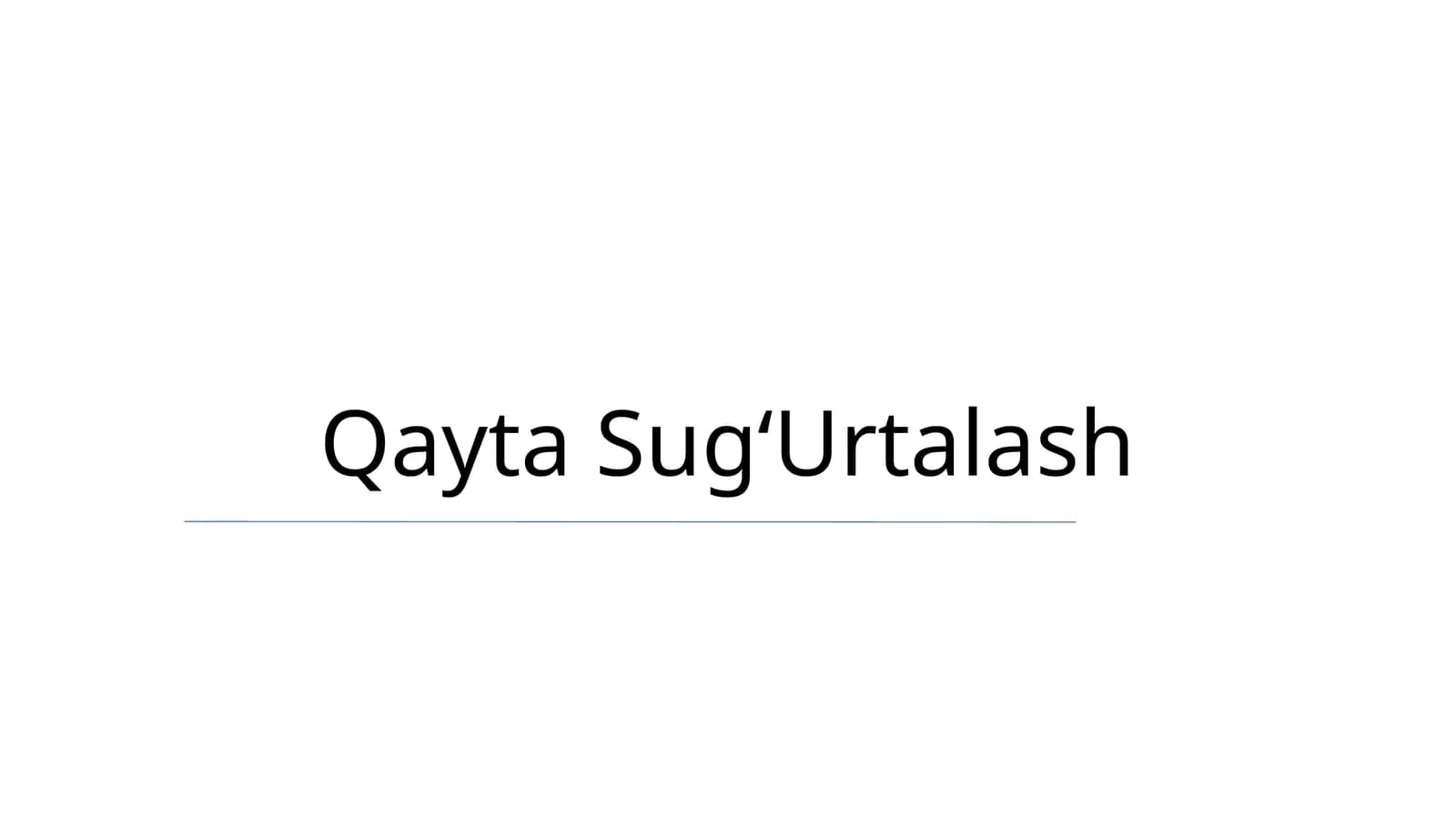 Qayta Sug‘Urtalash