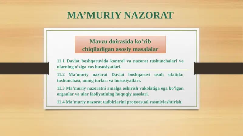 MA’MURIY NAZORAT
