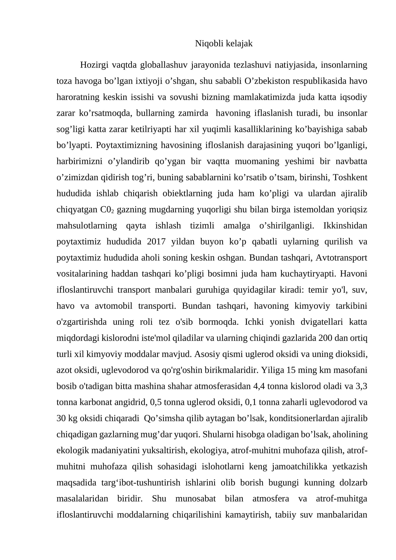 Niqobli kelajak
