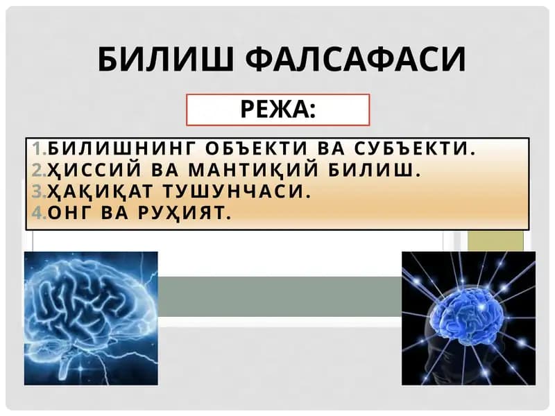 БИЛИШ ФАЛСАФАСИ