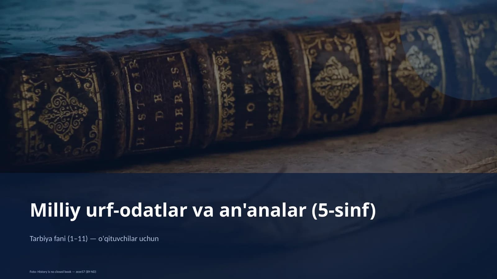 Milliy urf-odatlar va an'analar (5-sinf)