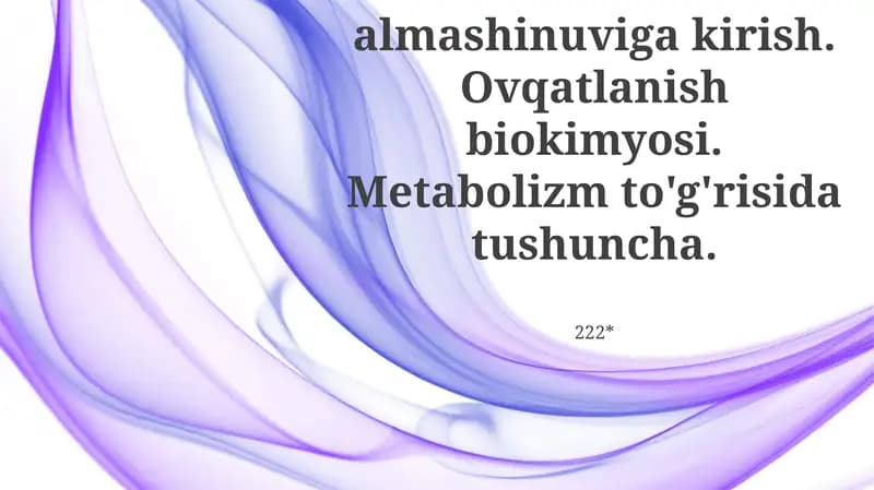 Metabolik yo'llar