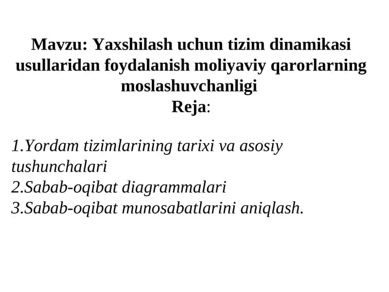 Yordam tizimlarining tarixi va asosiy tushunchalari