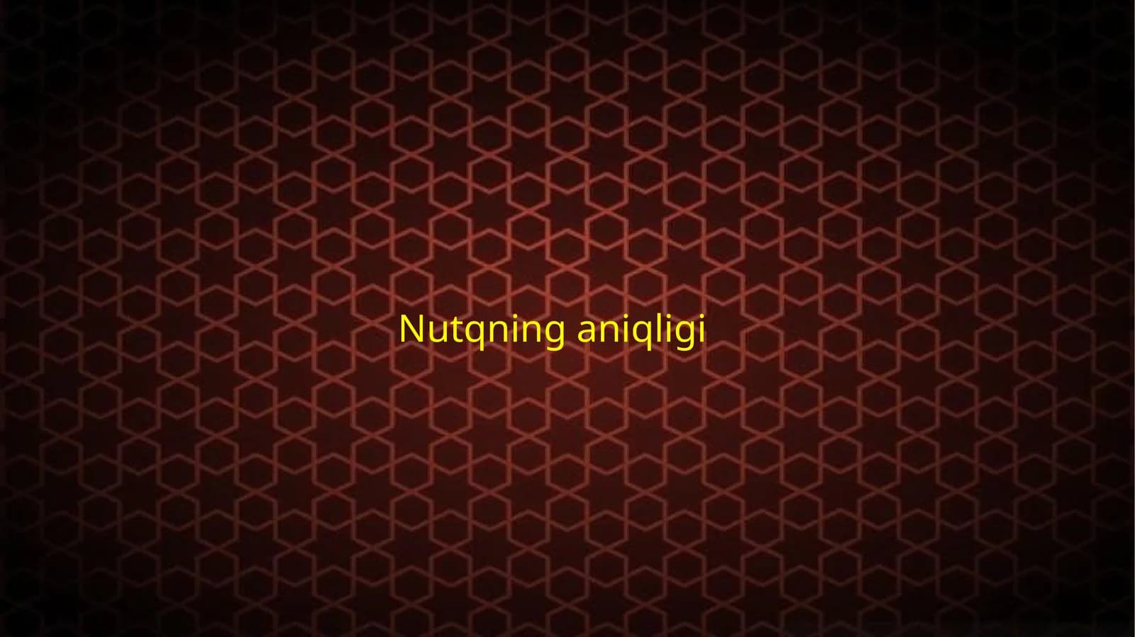Nutqning aniqligi