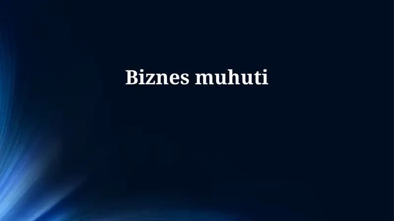 Biznes muhiti