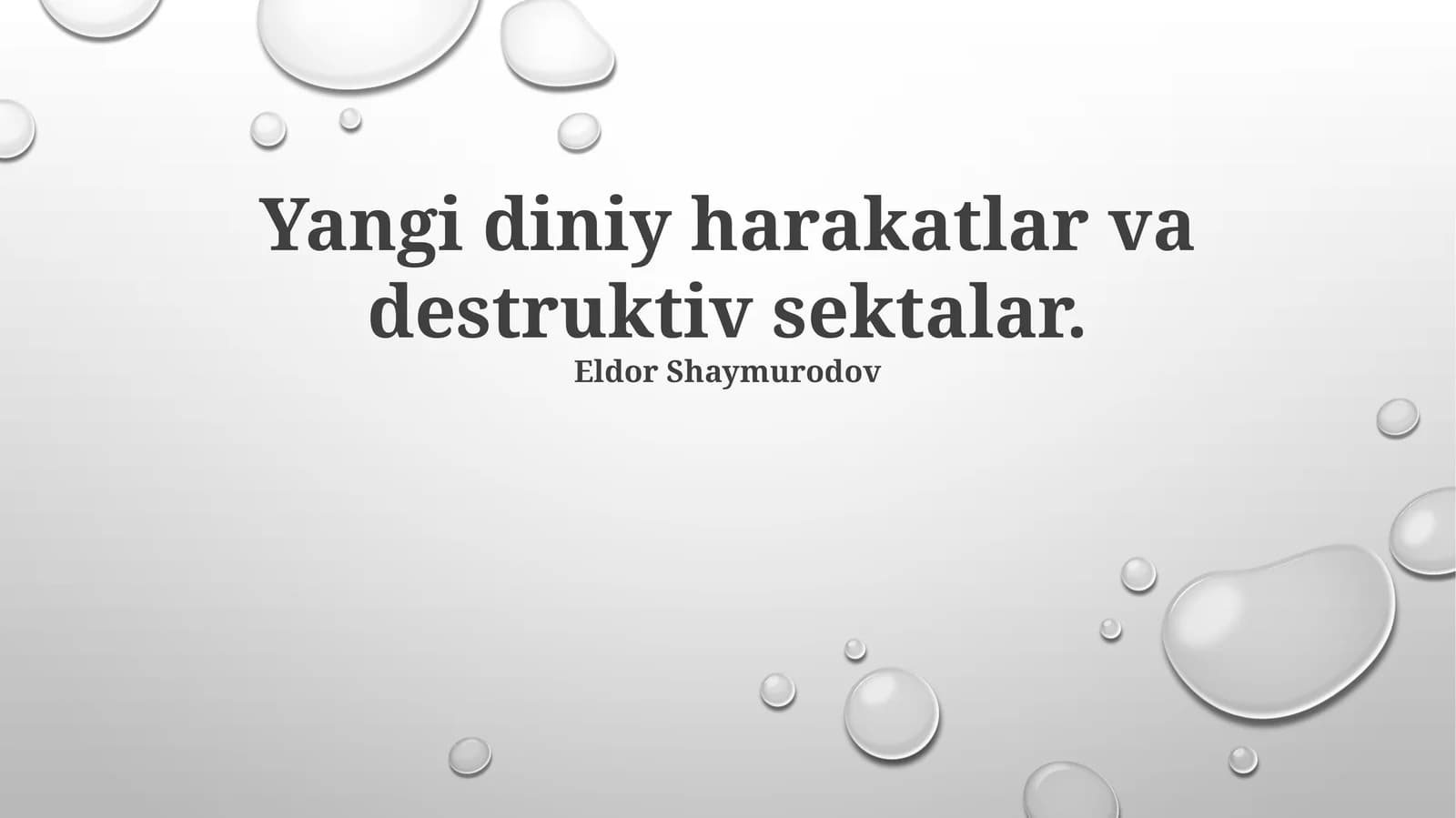 Yangi Diniy Harakatlar va Destruktiv Sektarlar